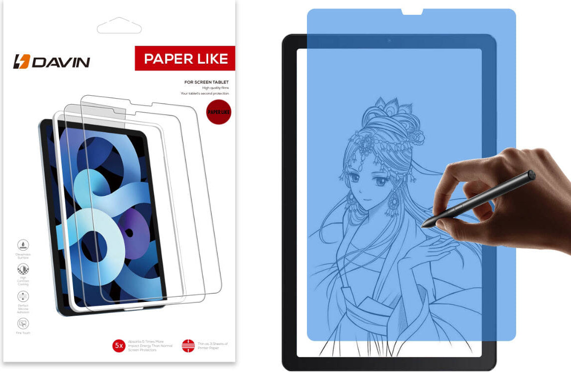 Lenovo Tab M9 Kağıt Hisli Mat Uyumlu Davin Paper Like Tablet Ekran Koruyucu-Renksiz