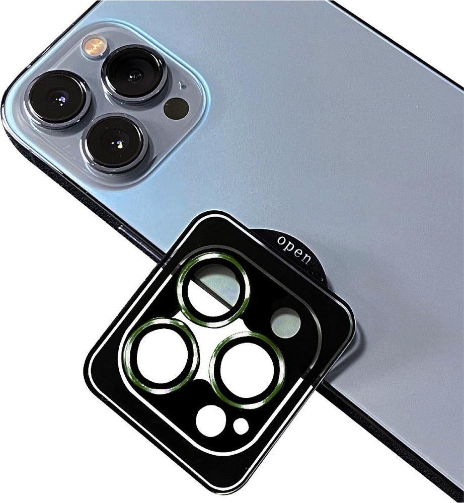 iPhone 12 Pro Uyumlu Mnc Cl-09 Kamera Lens Koruyucu-Koyu Yeşil