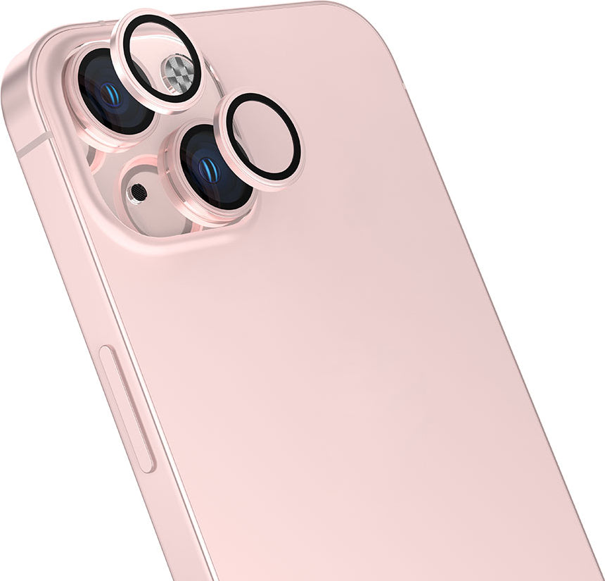 iPhone 15 Uyumlu Mnc Cl-13 Kamera Lens Koruyucu-Pembe