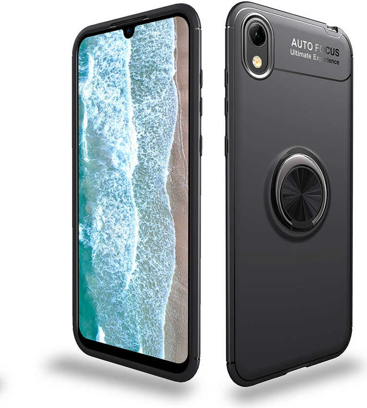 Huawei Y5 2019 Kılıf Mnc Ravel Silikon Kapak-Siyah