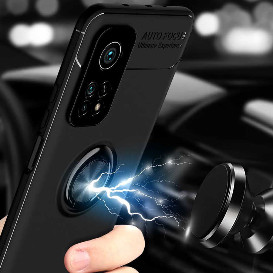 Xiaomi Mi 10T 5g Kılıf Mnc Ravel Silikon Kapak-Siyah-Rose Gold