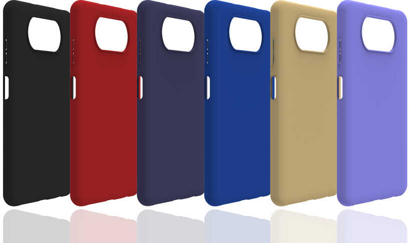 Xiaomi Poco X3 Kılıf Mnc Biye Silikon-Siyah