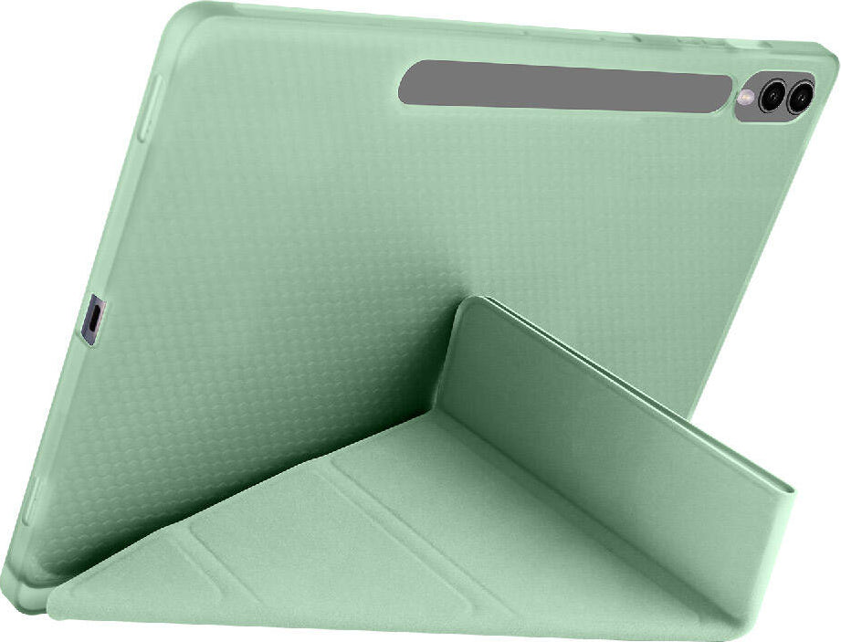 Galaxy Tab S9 Plus Kılıf Uyumlu Mnc Tri Folding Kalem Bölmeli Standlı Kılıf-Mor