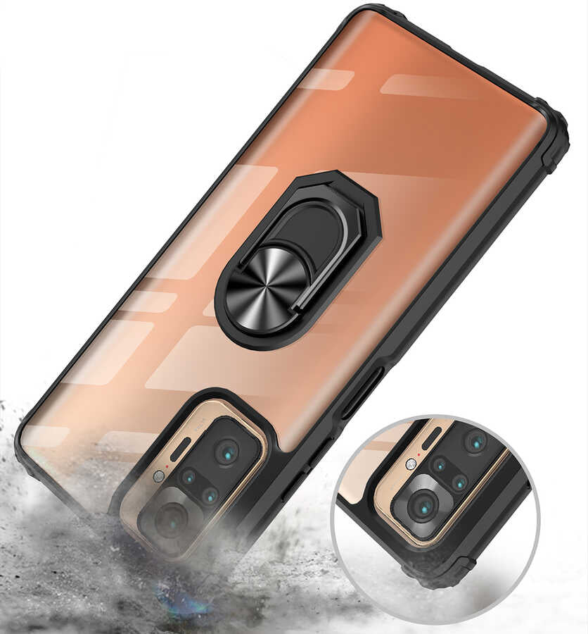 Xiaomi Redmi Note 10 Pro Kılıf Mnc Mola Kapak-Kırmızı