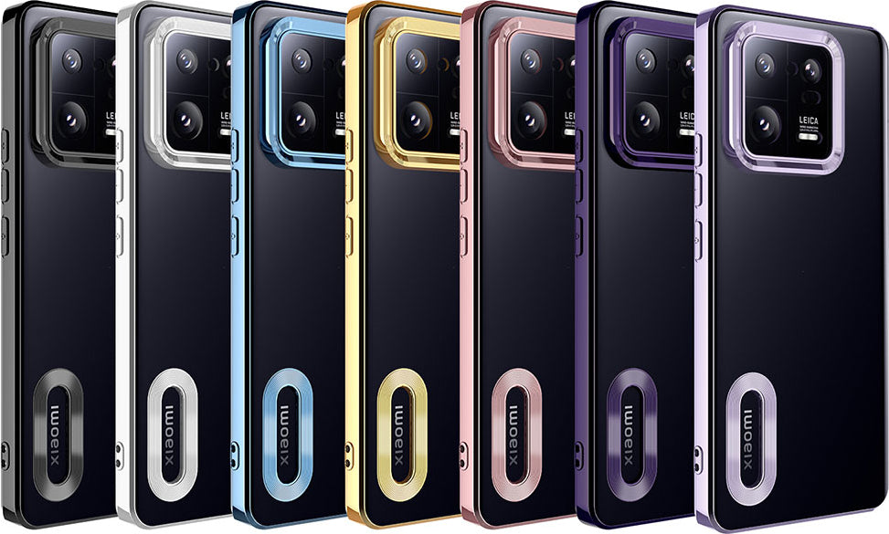 Xiaomi Mi 13 Pro Kılıf Kamera Korumalı Logo Gösteren Mnc Omega Kapak-Rose Gold