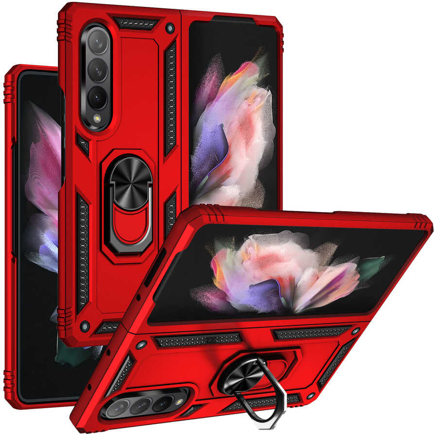 Galaxy Z Fold 3 Kılıf Mnc Vega Kapak-Gold