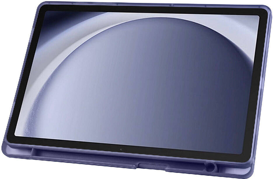 Galaxy Tab A9 Kılıf Uyumlu Mnc Tri Folding Kalem Bölmeli Standlı Kılıf-Mor