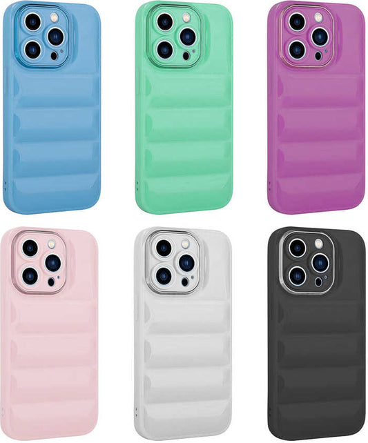 Apple iPhone 12 Pro Kılıf Kamera Korumalı Parlak Airbag'li Mnc Galya Kapak-Su Yeşil