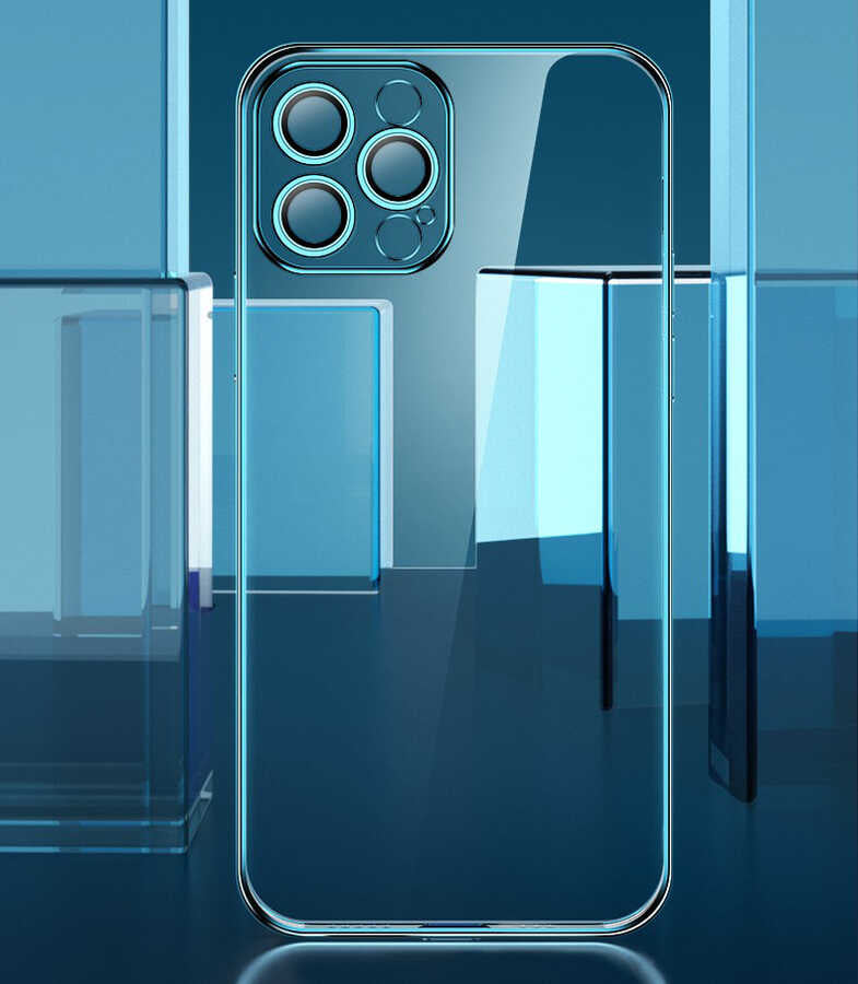 iPhone 12 Pro Max Kılıf Mnc Blok Kapak-Renksiz