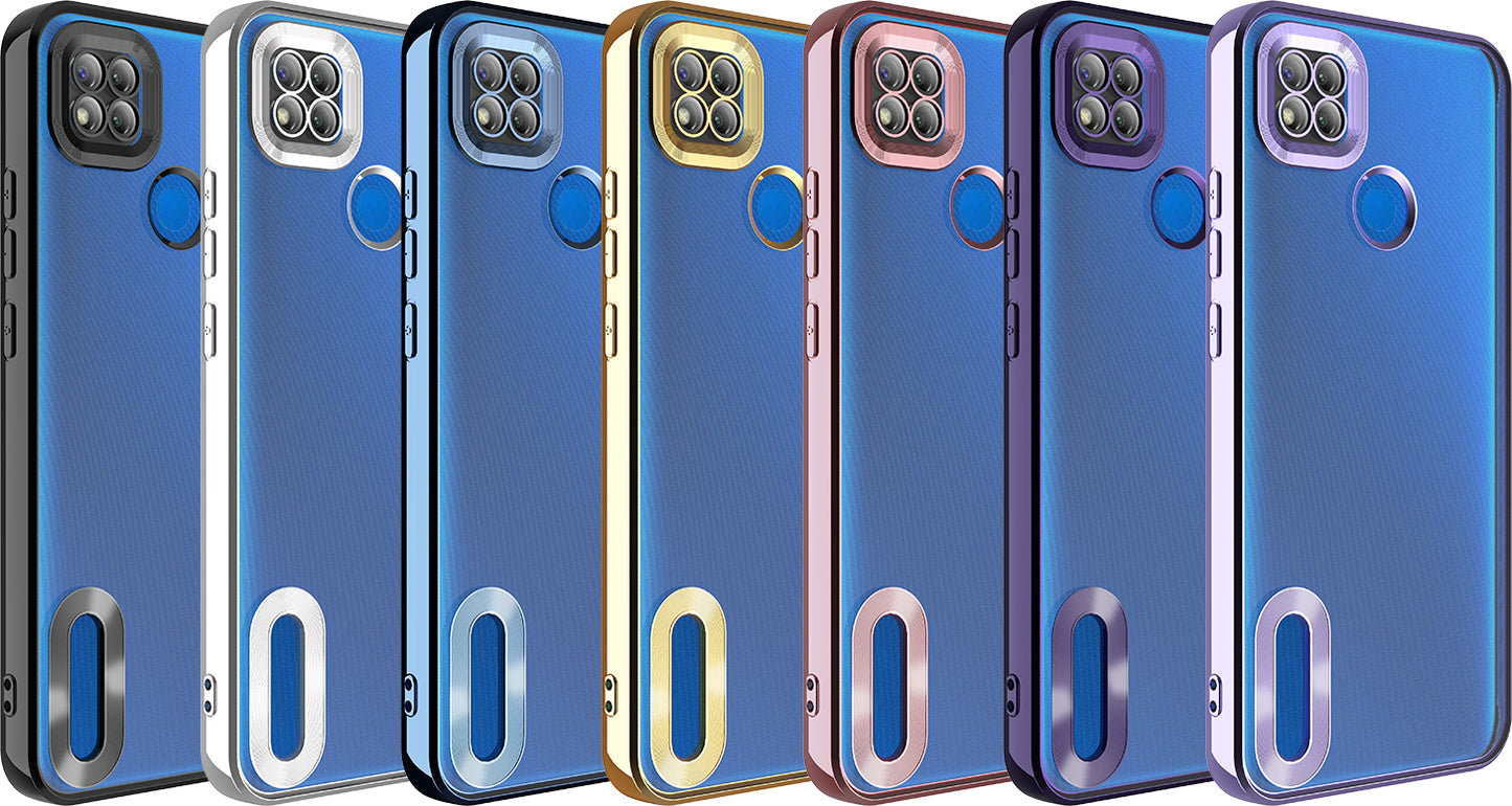 Xiaomi Redmi 9c Kılıf Kamera Korumalı Logo Gösteren Mnc Omega Kapak-Derin Mor
