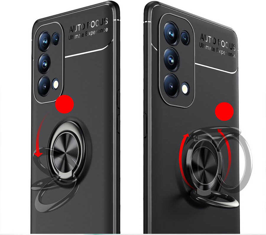 Oppo Reno 5 Pro 5g Kılıf Mnc Ravel Silikon Kapak-Kırmızı