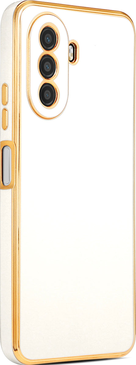 Huawei Nova Y70 Kılıf Mnc Bark Kapak-Beyaz