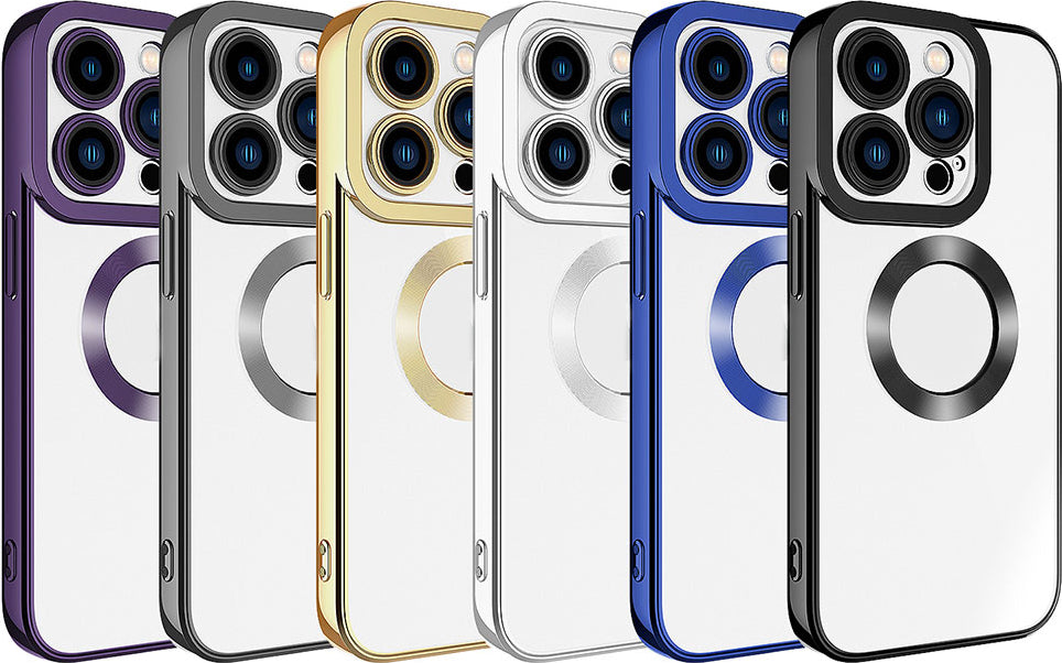 Apple iPhone 15 Pro Kılıf Kamera Korumalı Logo Gösteren Mnc Omega Kapak-Midnight