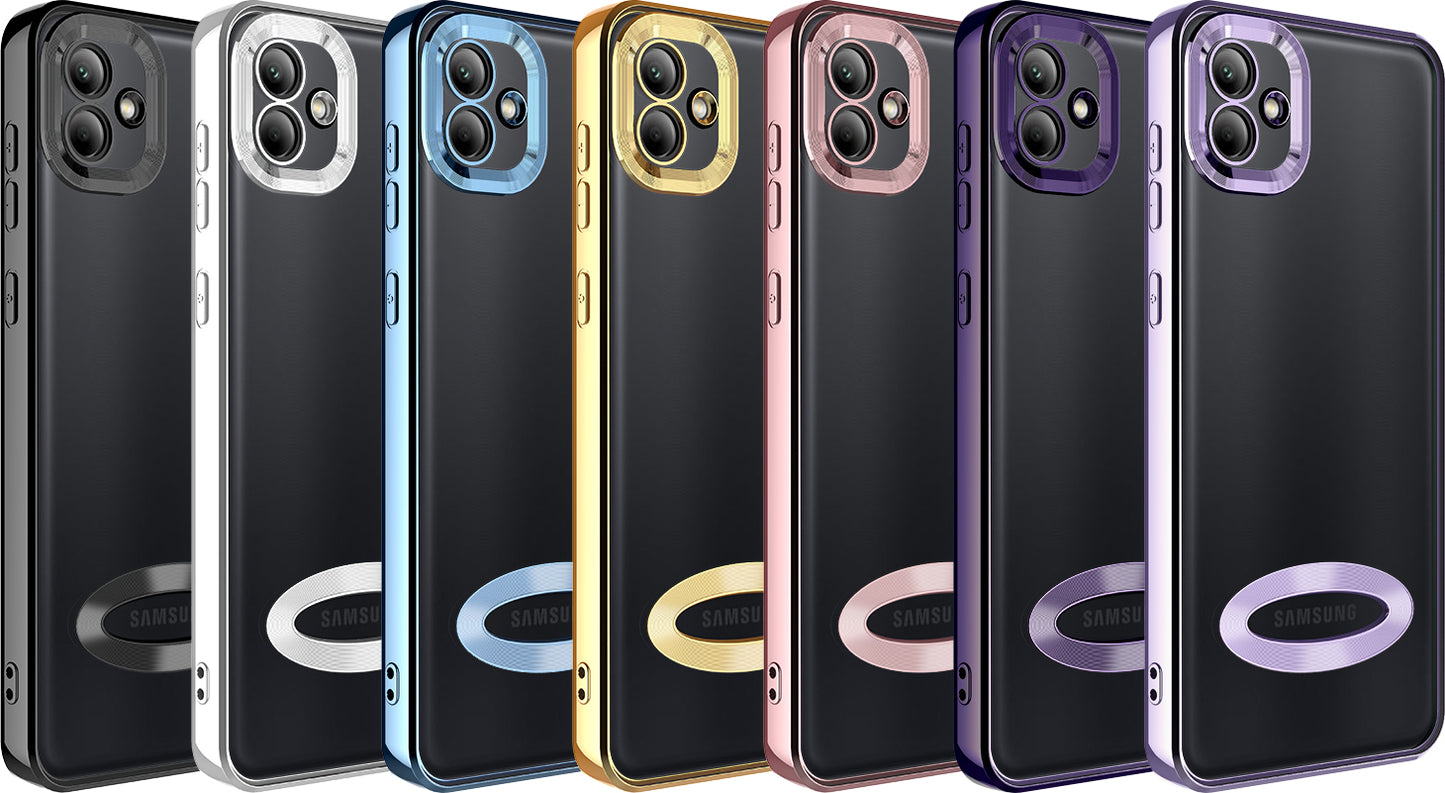 Galaxy A04 Kılıf Kamera Korumalı Logo Gösteren Mnc Omega Kapak-Lila