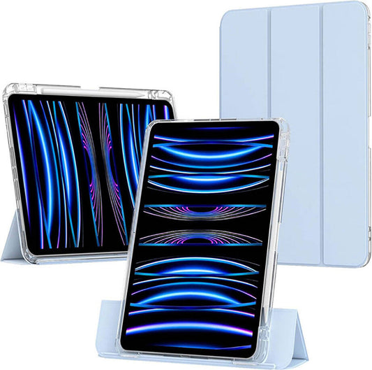 apple iPad Air 11 2024 Kılıf Magnetik Ayrılabilen Airbagli Uyumlu Mnc Sliding Tablet Kılıfı-Siyah