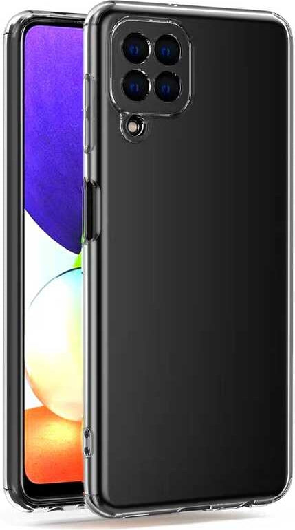 Galaxy M22 Kılıf Mnc Kamera Korumalı Süper Silikon Kapak-Renksiz