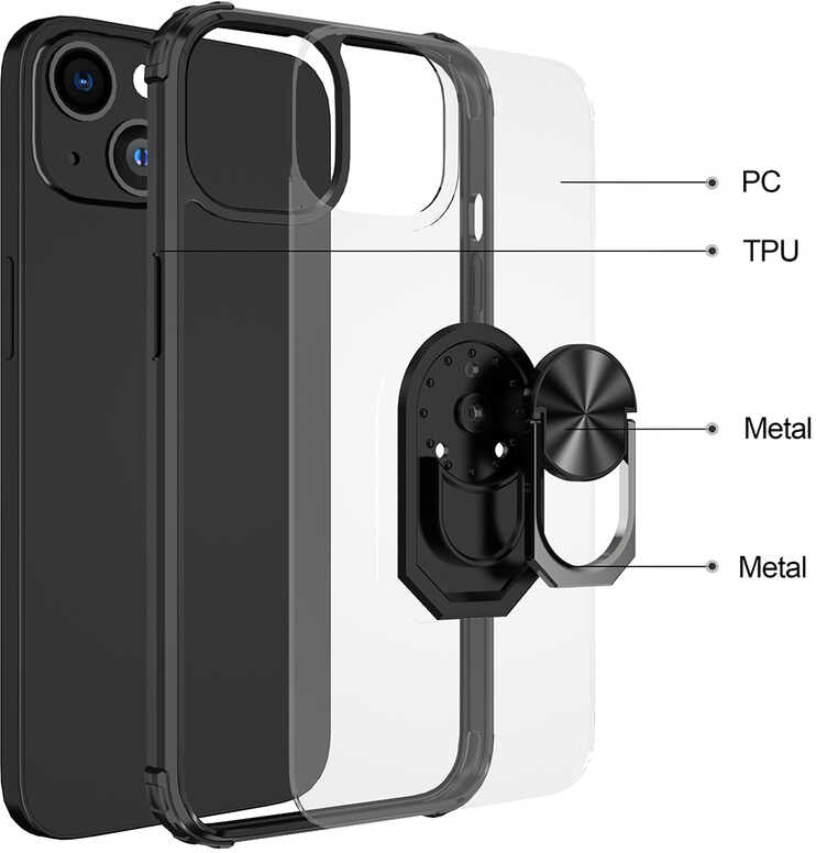 iPhone 13 Kılıf Mnc Mola Kapak-Kırmızı