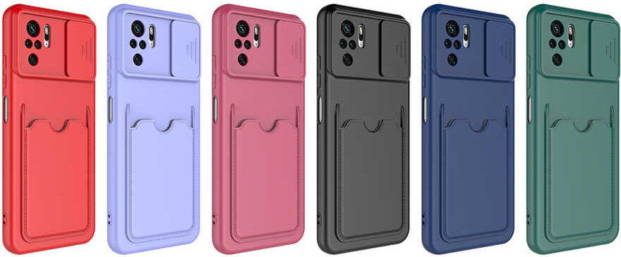 Xiaomi Redmi Note 10S Kılıf mnc Kartix Kapak-Koyu Mor