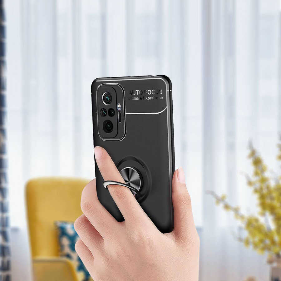 Xiaomi Redmi Note 10 Pro Kılıf Mnc Ravel Silikon Kapak-Siyah