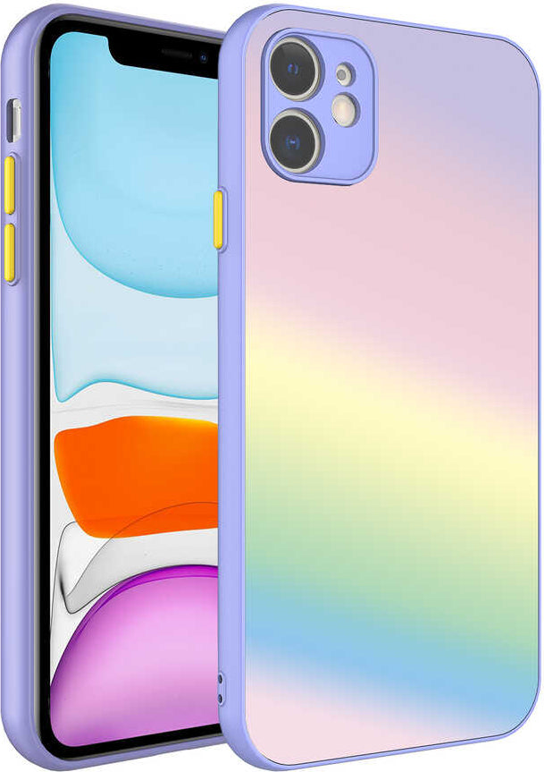 iPhone 11 Uyumlu Kamera Korumalı Renkli Temperli Mnc X-Cam Kapak-No7