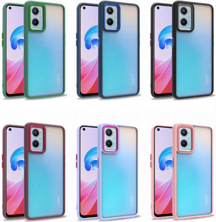 Oppo A36 Kılıf Mnc Flora Kapak-Mavi