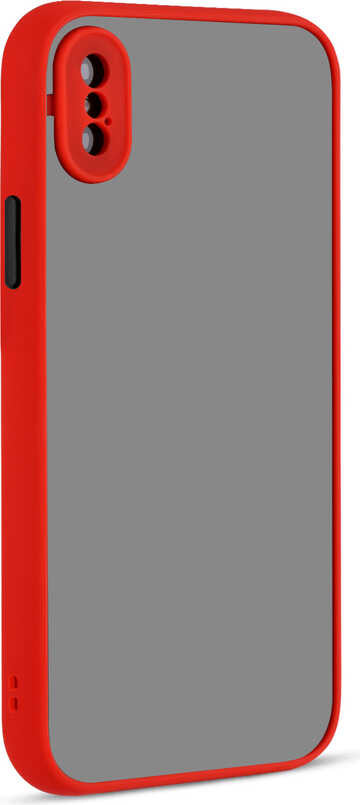 iPhone x Uyumlu Mnc Hux Kapak-Kırmızı