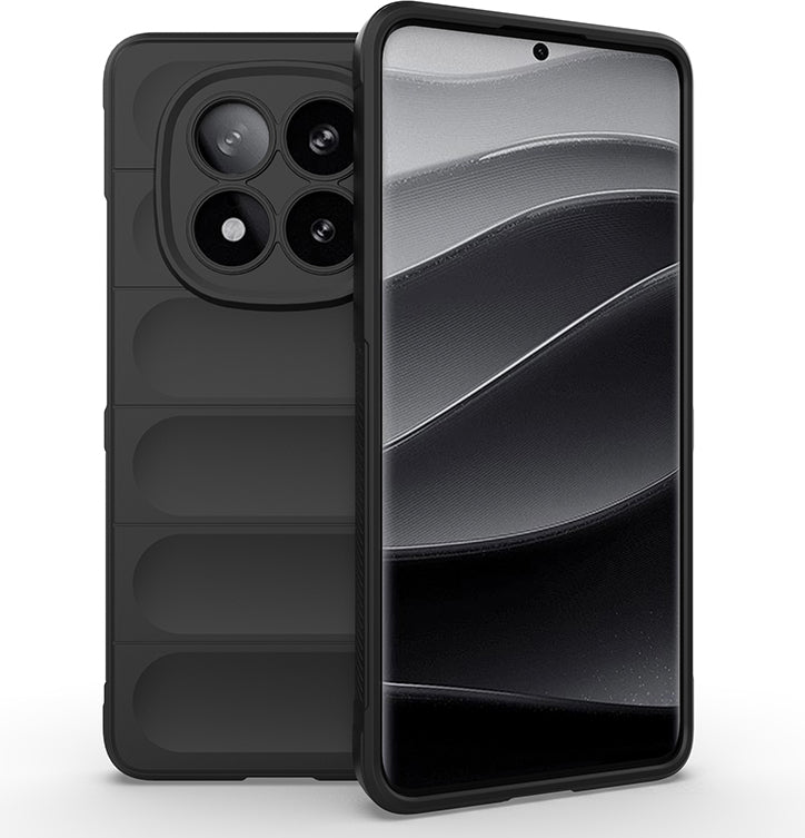 Redmi Note 14 Pro Plus Kılıf Esnek Tpu Oyuklu Arka Yüzey Tasarımlı Mnc Etnik Silikon Kapak - Koyu Y