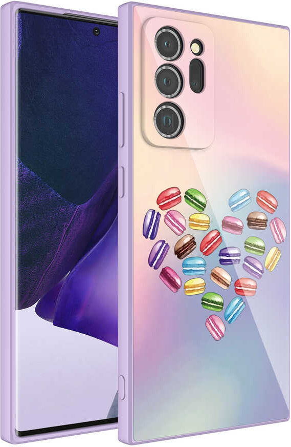 Galaxy Note 20 Ultra Kılıf Kamera Korumalı Desenli Sert Silikon Mnc Epoksi Kapak-No1