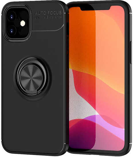 iPhone 12 Mini Uyumlu Mnc Ravel Silikon Kapak-Siyah