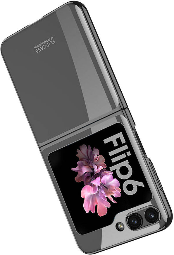 Galaxy Z Flip 6 Kılıf Mnc Full Camlı Kıpta Kapak-Mavi