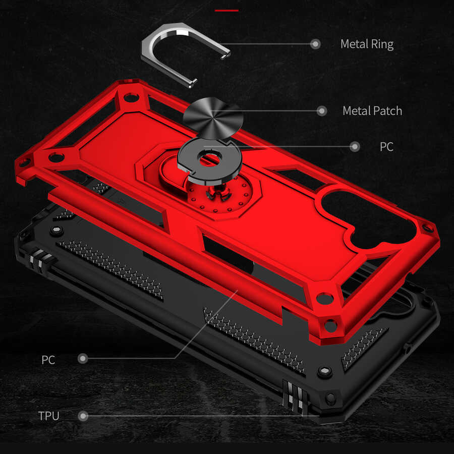 Galaxy A04S Kılıf Mnc Vega Kapak-Siyah