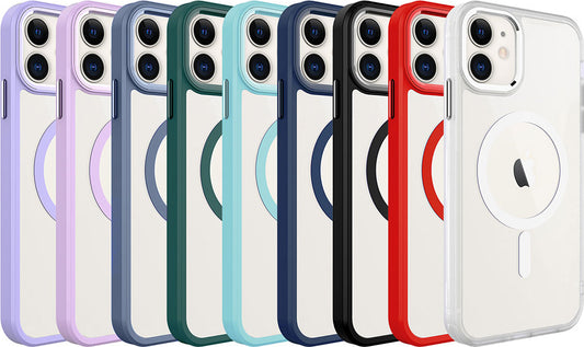 Apple iPhone 11 Kılıf Wireless Şarj Özellikli Mnc Krom Magsafe Silikon Kapak-Lavendery Gray