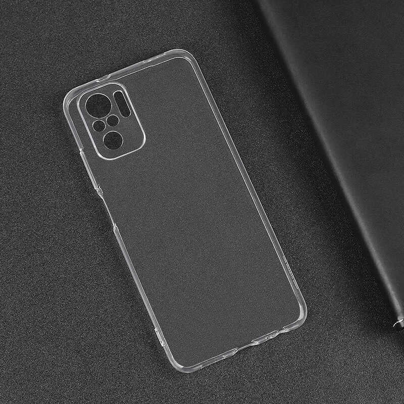Xiaomi Redmi Note 10 Kılıf Mnc Süper Silikon Kapak-Renksiz