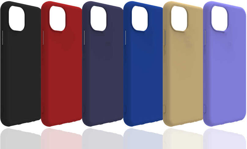 iPhone 13 Kılıf Mnc Biye Silikon-Lila