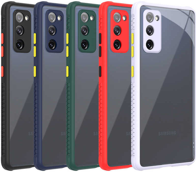 Galaxy S20 Fe Kılıf mnc Kaff Kapak-Kırmızı
