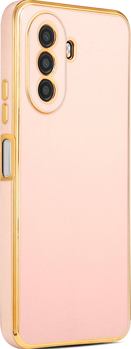 Huawei Nova Y70 Kılıf Mnc Bark Kapak-Rose Gold