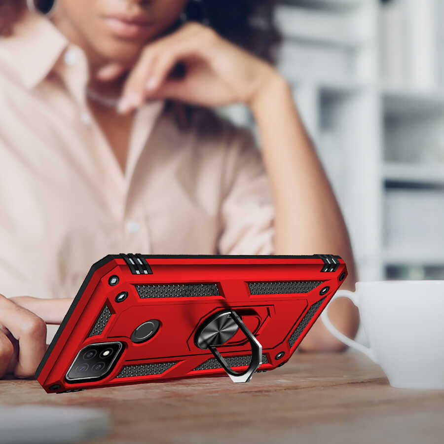 Oppo A15S Kılıf Mnc Vega Kapak-Gold