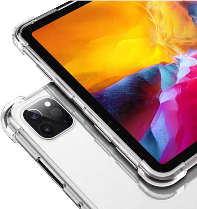 iPad Pro 12.9 2020 (4.nesil) - Uyumlu Uyumlu Mnc Tablet Nitro Anti Shock Silikon Kapak-Renksiz