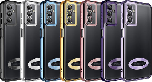Galaxy A04S Kılıf Kamera Korumalı Logo Gösteren Mnc Omega Kapak-Rose Gold