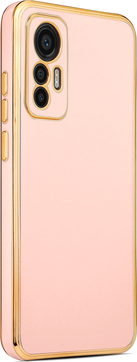 Xiaomi Xiaomi 12 Lite Kılıf Mnc Bark Kapak-Rose Gold