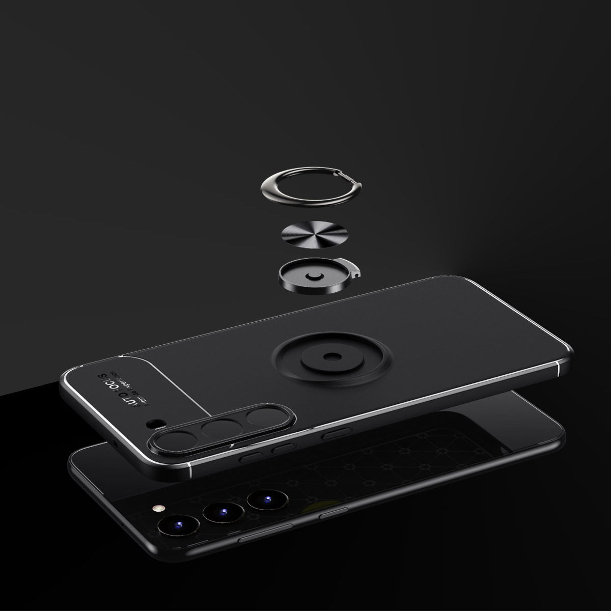 Galaxy S23 Plus Kılıf Mnc Ravel Silikon Kapak-Siyah