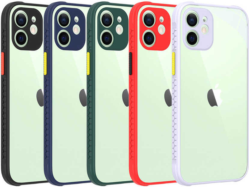 iPhone 12 Kılıf mnc Kaff Kapak-Kırmızı