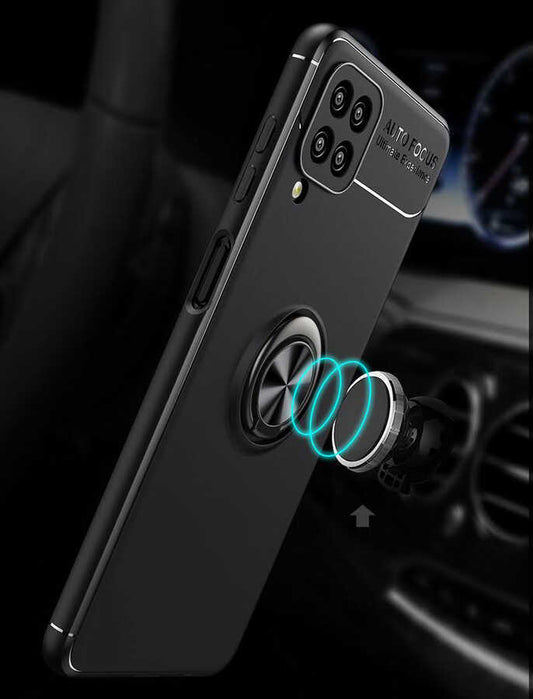 Galaxy A12 Kılıf Mnc Ravel Silikon Kapak-Kırmızı