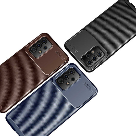 Galaxy A52 Kılıf Mnc Negro Silikon Kapak-Kahverengi