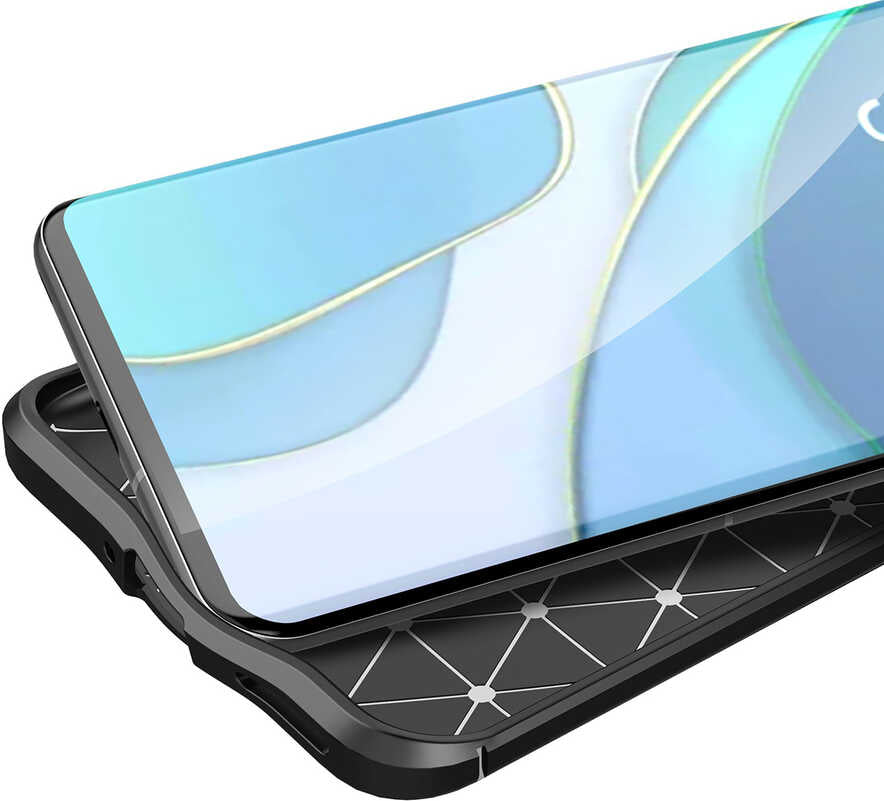 One Plus 9 Pro Kılıf Mnc Niss Silikon Kapak-Siyah