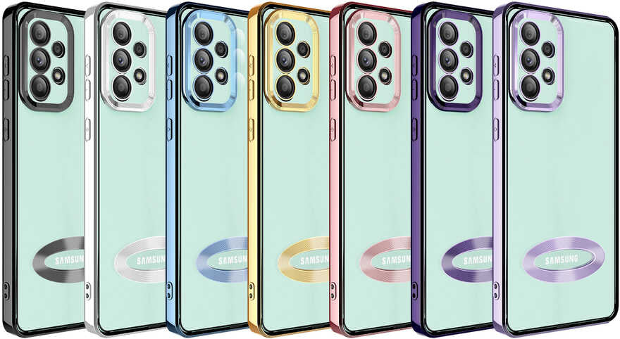 Galaxy A53 5g Kılıf Kamera Korumalı Logo Gösteren Mnc Omega Kapak-Gold