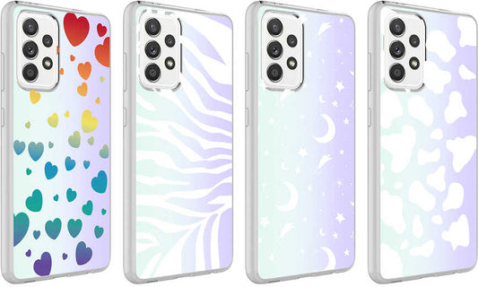 Galaxy A52 Kılıf Mnc M-Blue Desenli Kapak-Zebra No1