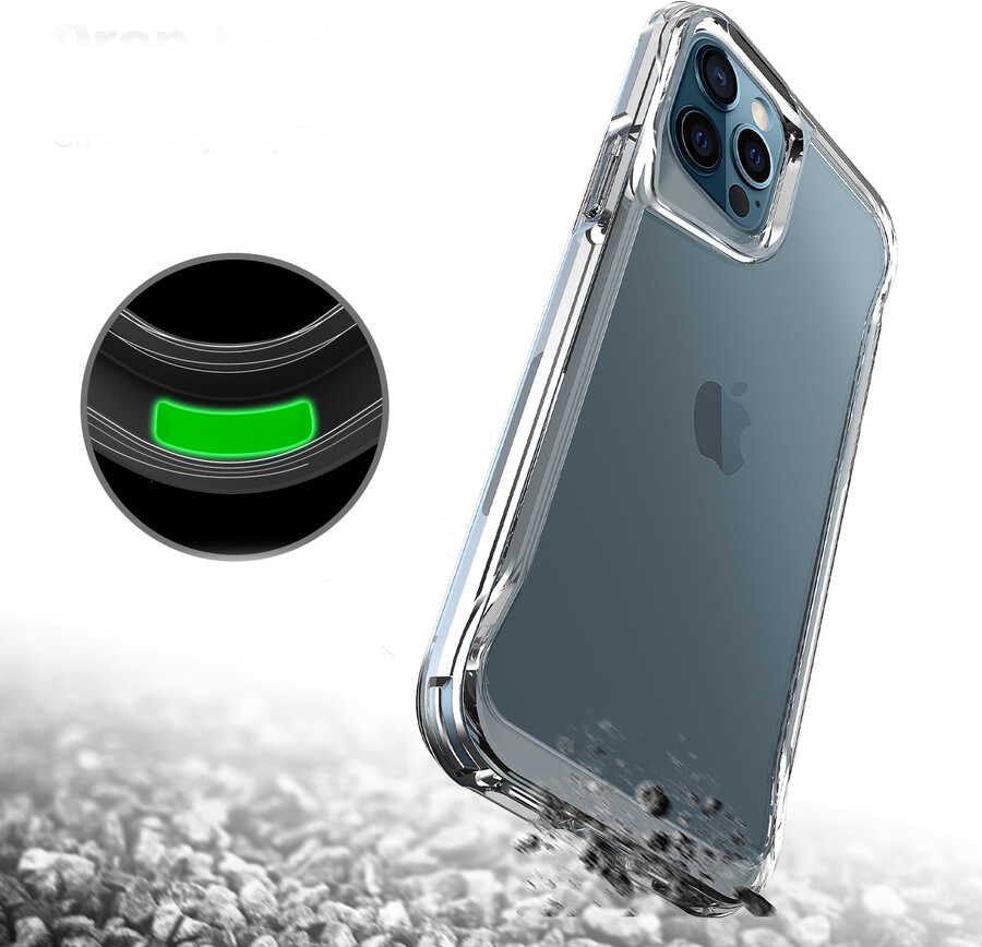 iPhone 12 Pro Max Kılıf Mnc T-Max Kapak-Renksiz
