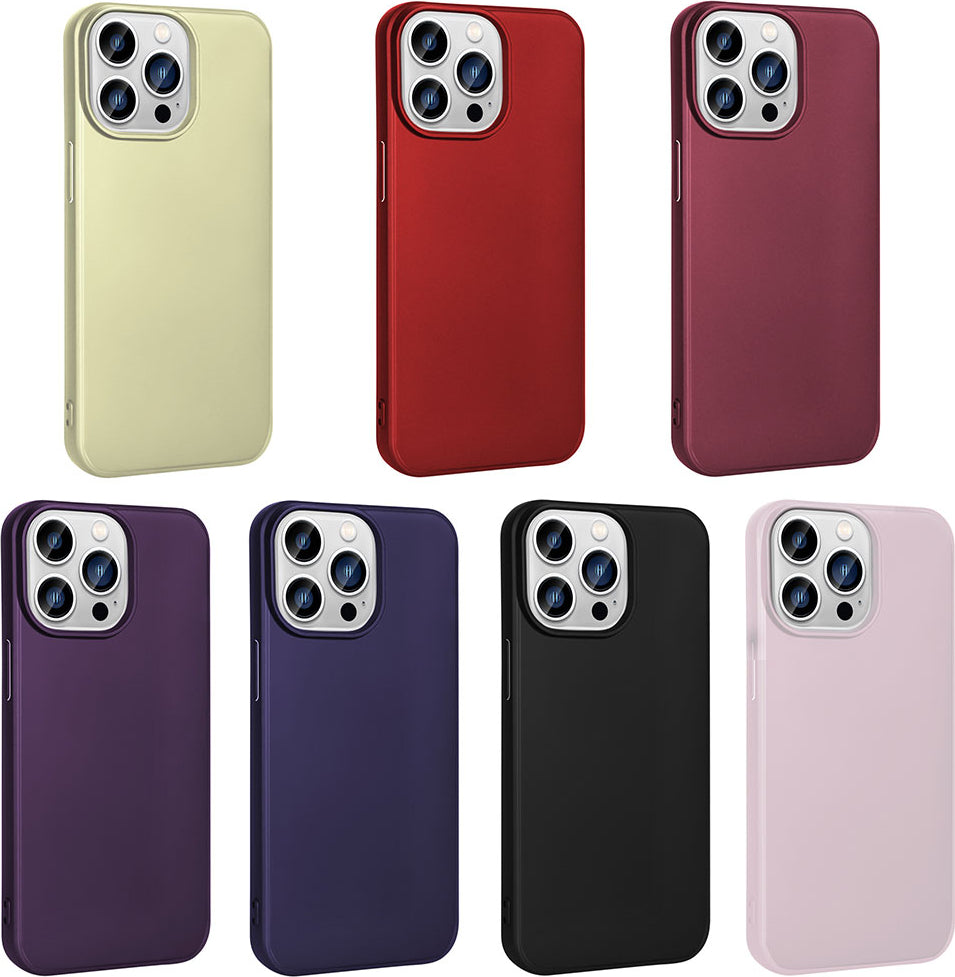 Apple iPhone 15 Pro Kılıf Mnc Premier Silikon Kapak-Kırmızı