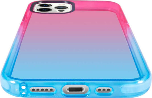 iPhone 13 Pro Uyumlu Mnc Renkli Punto Kapak-Pembe-Mavi